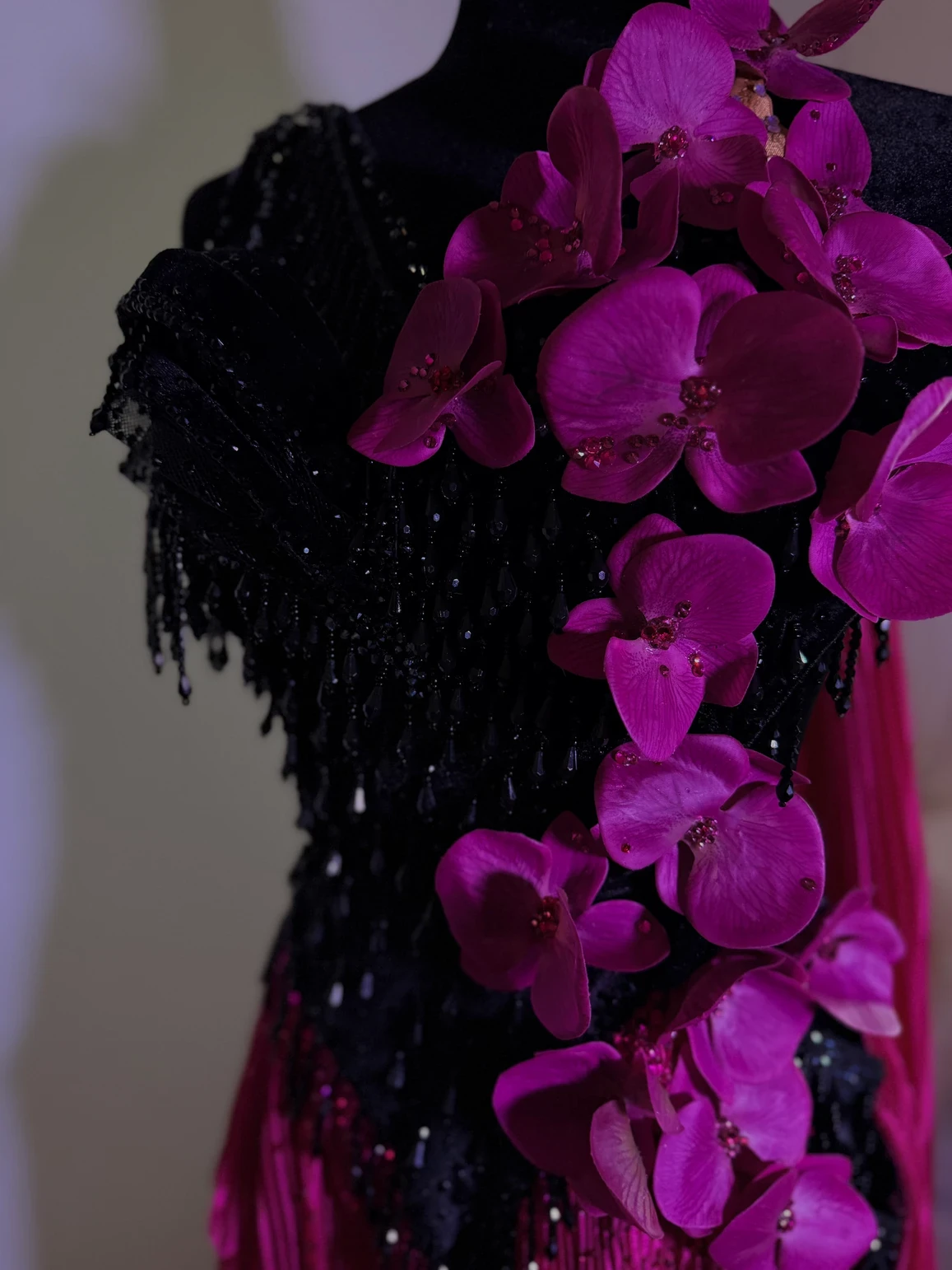 Black and vivid pink Magnetic Confidence dress