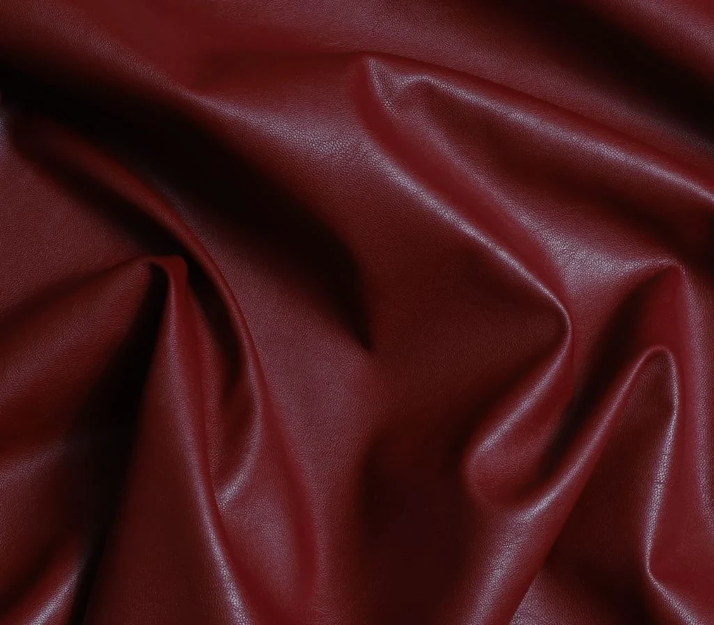 Lightweight burgundy faux leather