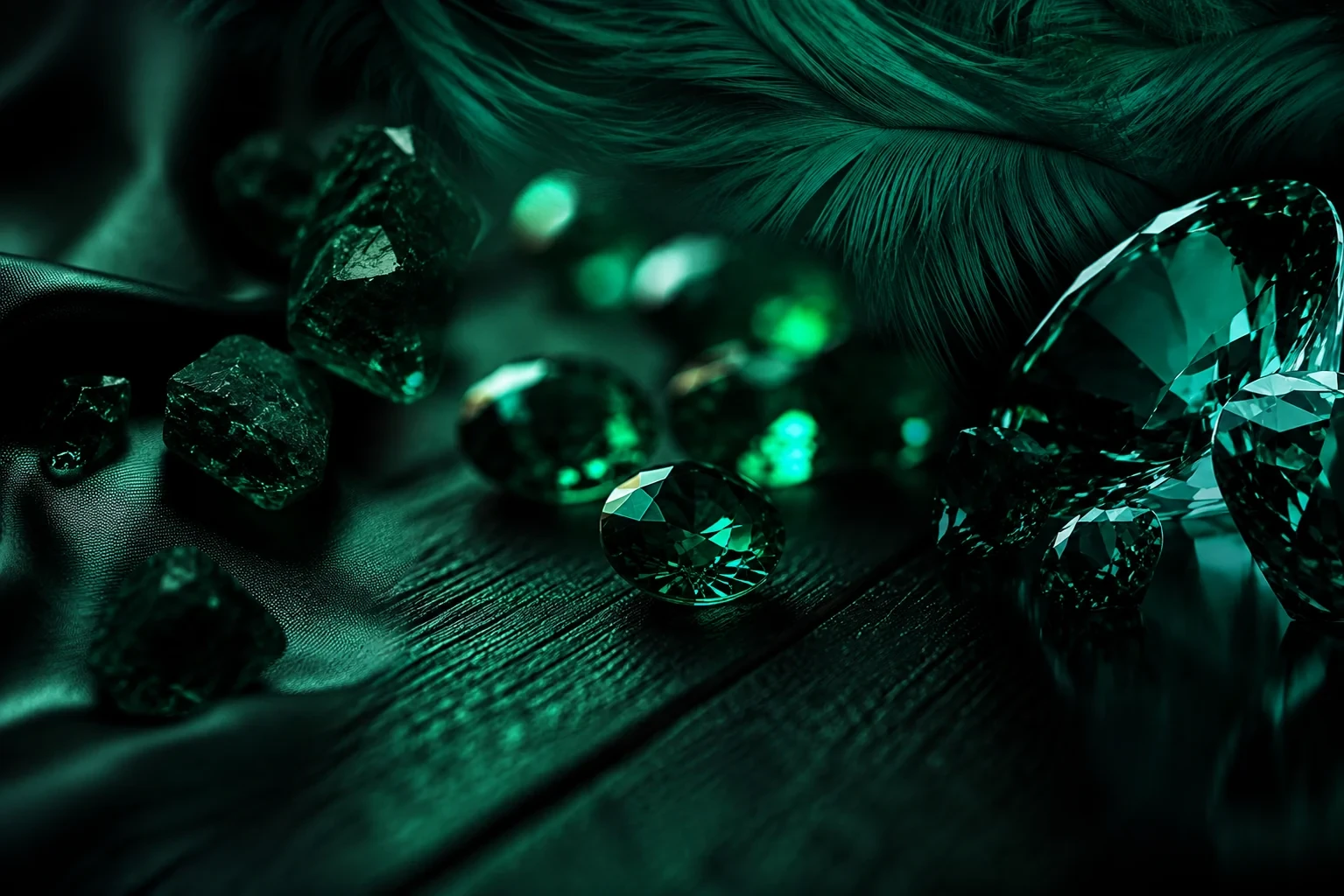Deep green emerald gemstone inspiration