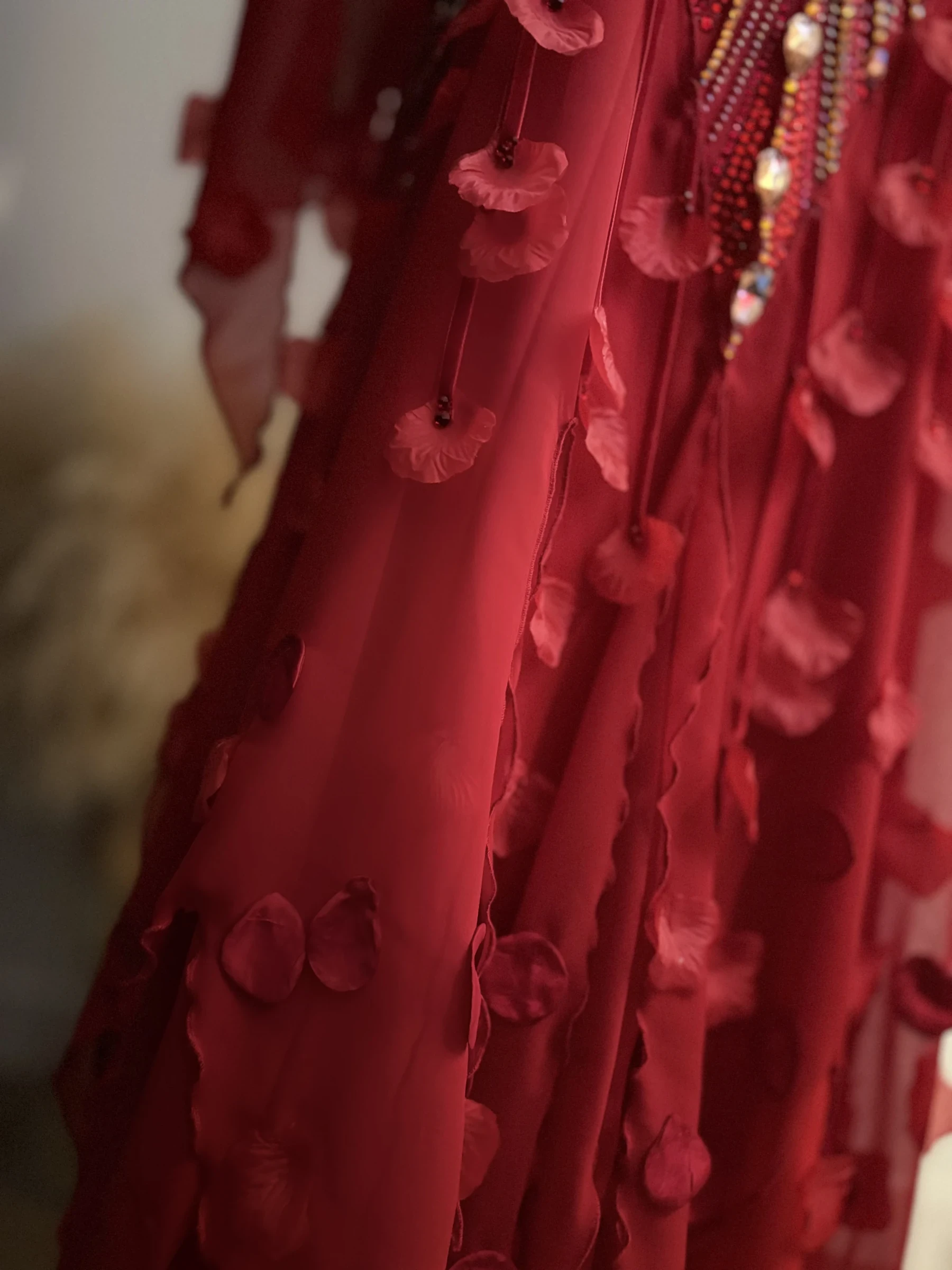 Layered crimson petals
