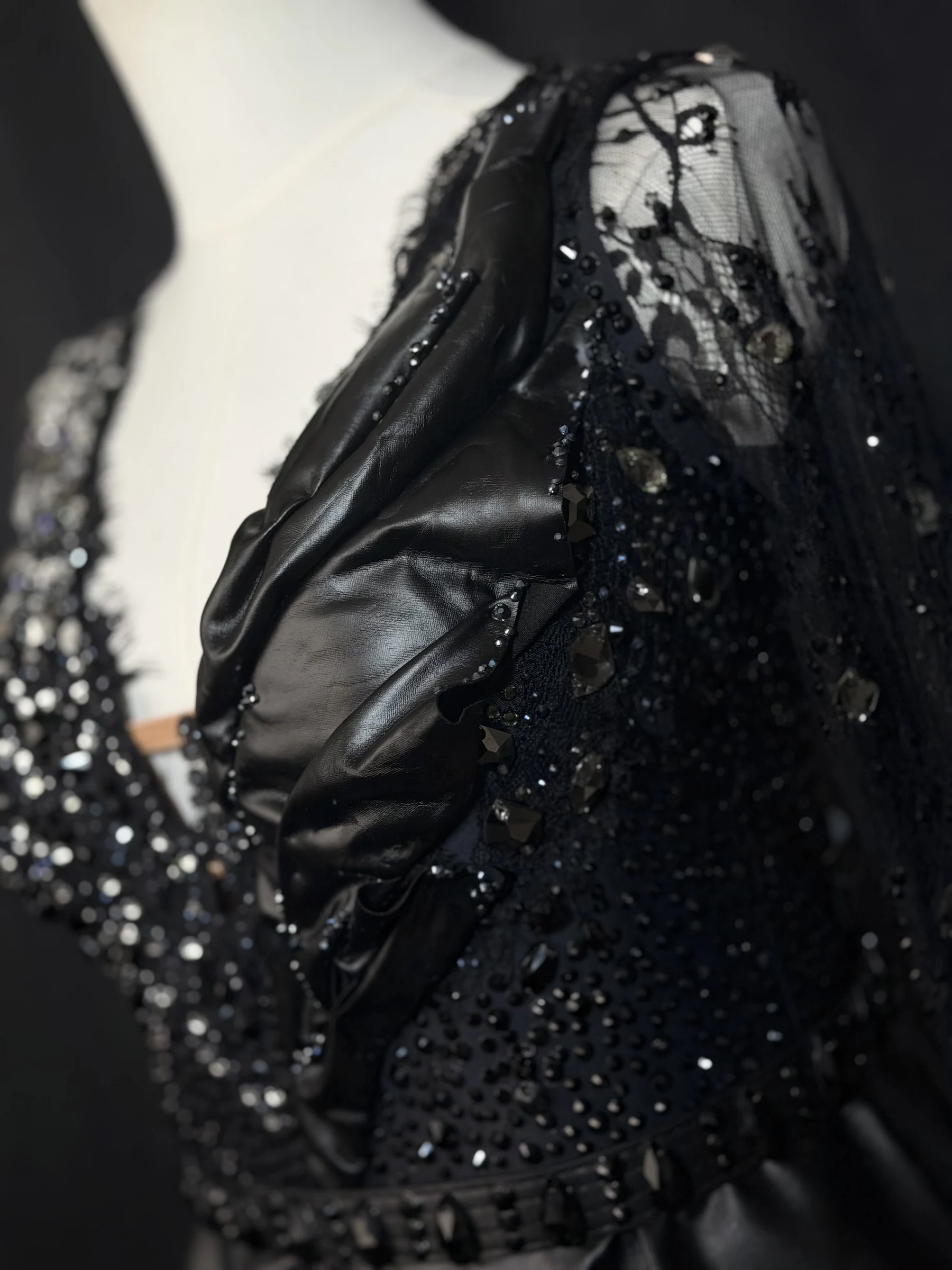 Eclipse final gown peplum and crystal detail