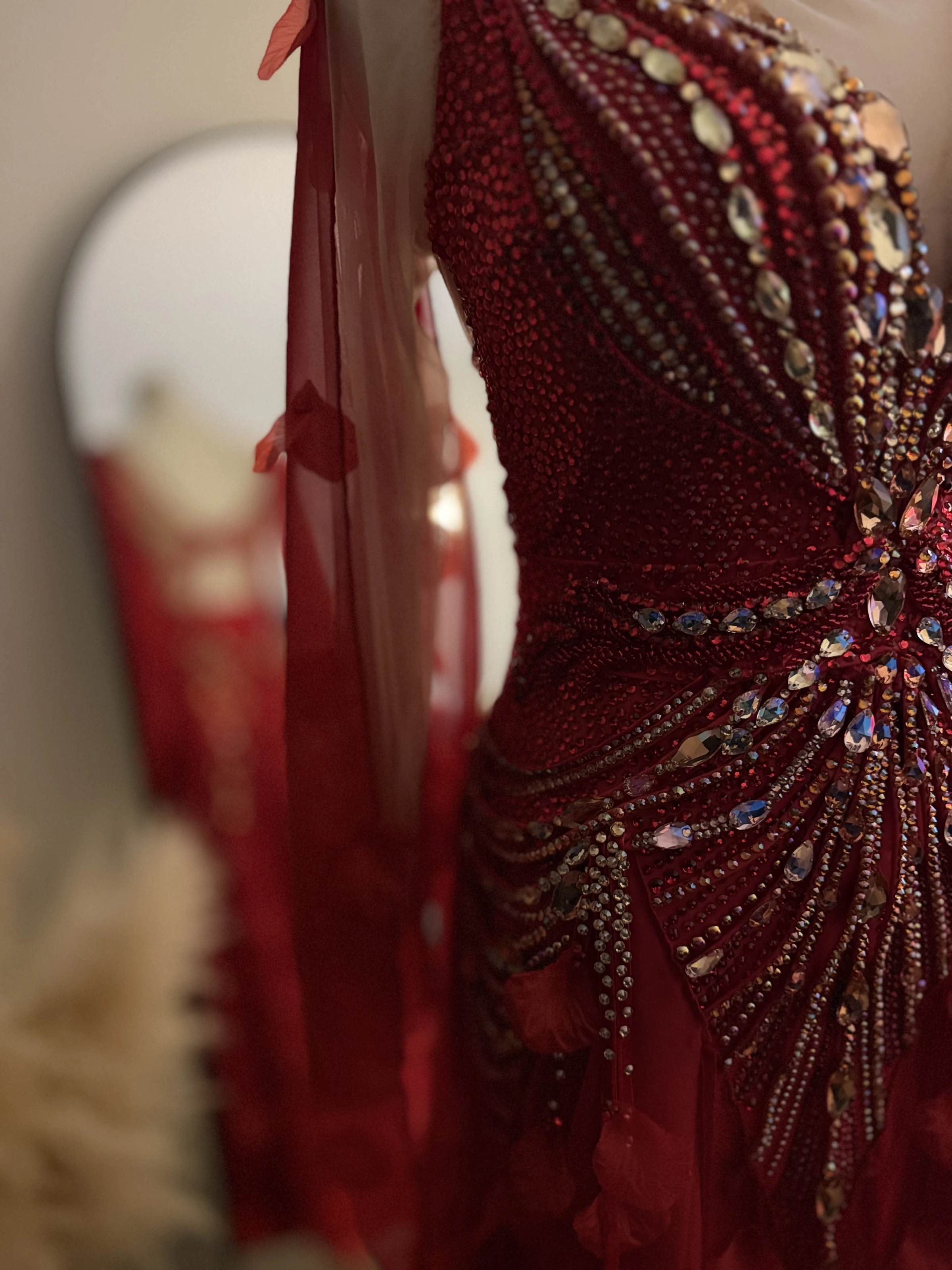 Camellias Before Sunset available couture gown