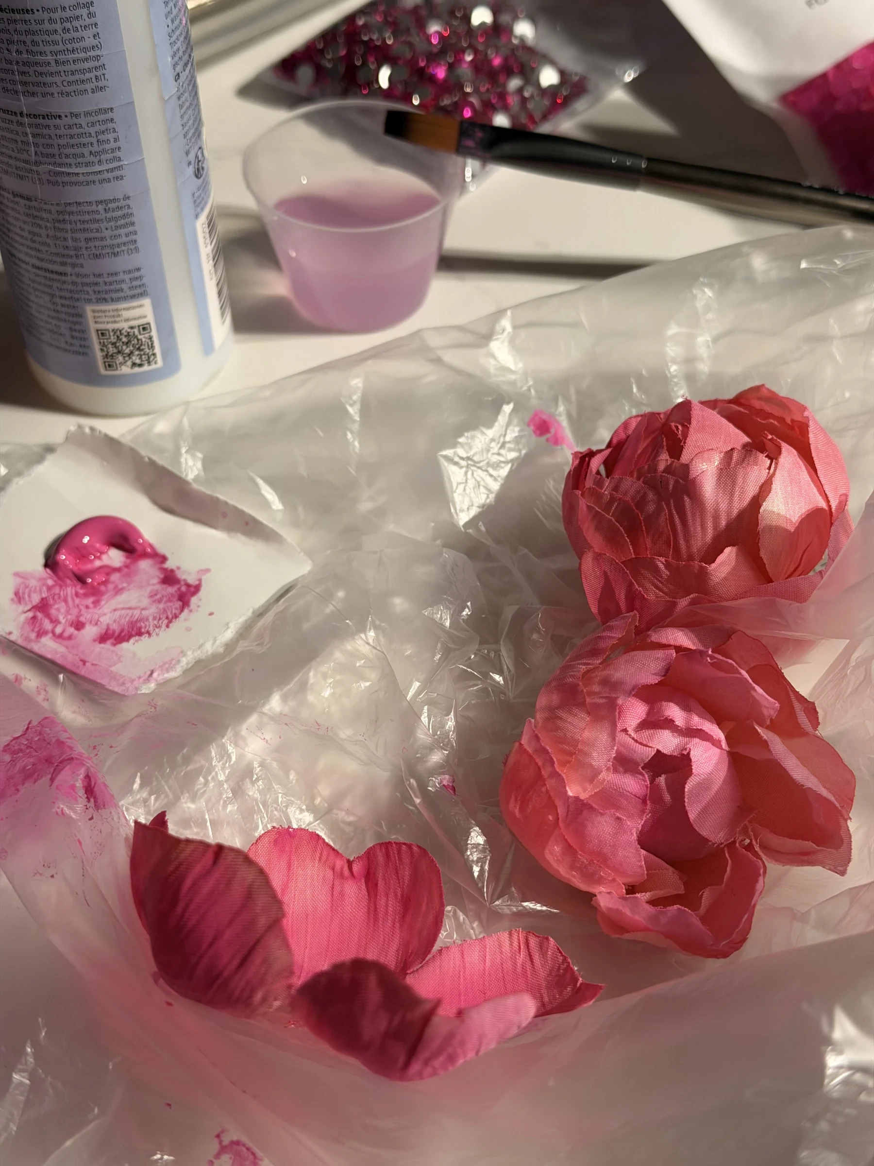 Hand-painted flower petals two
